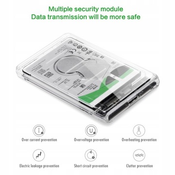 Прозрачный корпус жесткого диска 2.5 USB 3.0 SATA