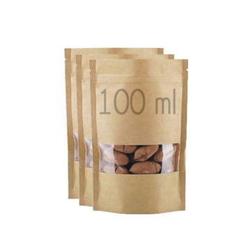 Torba papierowa DOYPACK okienko 100 ml 100 szt
