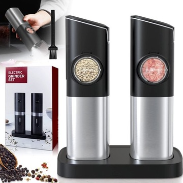 ELEKTRYCZNY MŁYNEK DO SOLI I PIEPRZU Z OŚWIETLENIEM LED, SHAKER DO PRZYPRAW