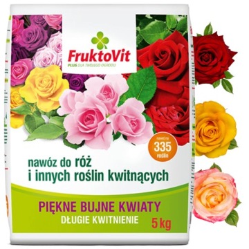 ФруктоВит Плюс 5 кг многокомпонентное удобрение для роз и цветущих кустарников.
