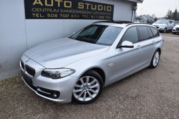 BMW Seria 5 F10-F11 Touring 520d 190KM 2014 BMW Seria 5 Head-Up Wirtual-Licznik NaviKameraSkoraPamiecPanoramaX Drive, zdjęcie 32