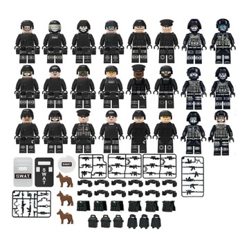MINIFIGURES SWAT POLICE MILITARY 24 WEAPON