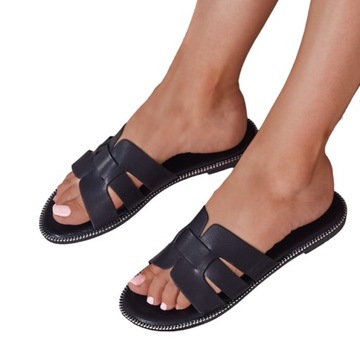 CZARNE KLAPKI DAMSKIE OMIPP 37