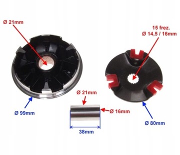 YAMAHA JOG SLIDER 90 - Большой набор для настройки вариатора