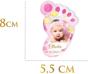 10 шт. ФотоМАГНИТ Благодарность Крещение годовалого ребенка.