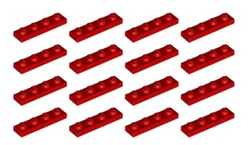 Lego 3710 Płytka 1X4 Czerwona 16 szt nowa