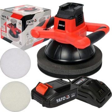 YATO POLERKA SAMOCHODOWA AKU. 18V +2 NAKŁADKI +2Ah