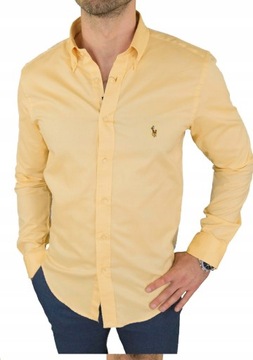 9 KOSZULA RALPH LAUREN POLO ŻÓŁTA SLIM FIT L