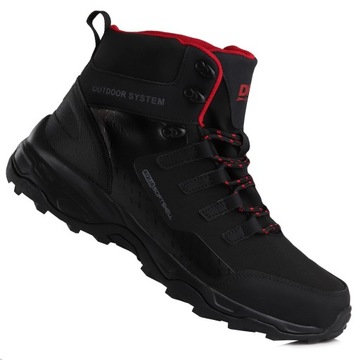 Buty męskie DK Noris 8123 Wodoodporne BLK/RED SOFTSHELL