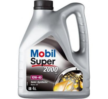 OLEJ PÓŁSYNTETYK MOBIL 10W40 SUPER 2000 X1 4L BENZYNA/DIESEL + ZAWIESZKA