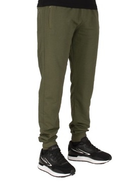 Dres spodnie męskie dresowe XL khaki ze ściągaczem jogger