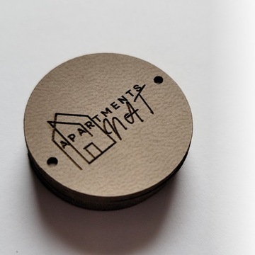 Персонализированные бирки из экокожи с логотипом, 200 шт.