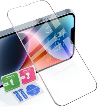 чехол/кейс Apple iPhone 13|14 PREMIUM бесцветный + закаленное стекло
