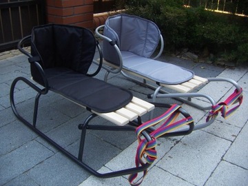 ПОЛЬСКИЕ БАЗОВЫЕ САНКИ СО СПИНКОЙ И МАТРАСОМ