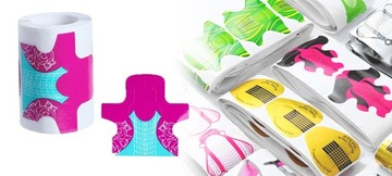 Шаблоны-удлинители розовые и синие широкие, 100 шт.