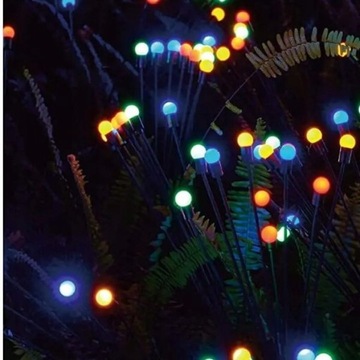 Набор из 2 садовых ламп на солнечных батареях с шипованными шариками, разноцветные