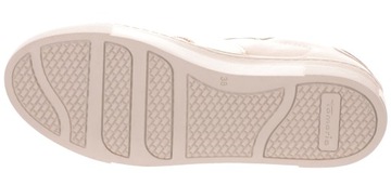 КРОССОВКИ ЖЕНСКИЕ TAMARIS БЕЖЕВЫЕ, СПОРТИВНАЯ КОЖАНАЯ ОБУВЬ 39