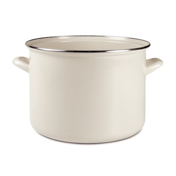 35208 Garnek emaliowany 26 cm 8,5 l kremowy EMALIA OLKUSZ