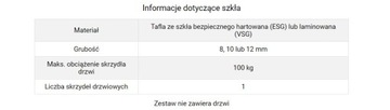 G100 Система для раздвижных стеклянных дверей. 210 см
