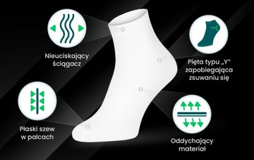 STOPKI MĘSKIE BAMBUSOWE PRZEDŁUŻANE 41-43 5 PAR
