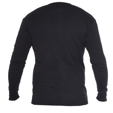 УТЕПЛЕННАЯ ФУТБОЛКА С ДЛИННЫМ РУКАВОМ, ЧЕРНАЯ, 