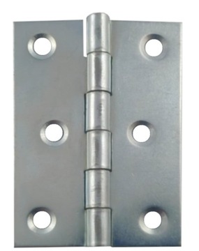 ZAWIAS BUDOWLANY SPLATANY DO DRZWI BRAMY FURTKI 70x40 OCYNKOWANY SREBRNY