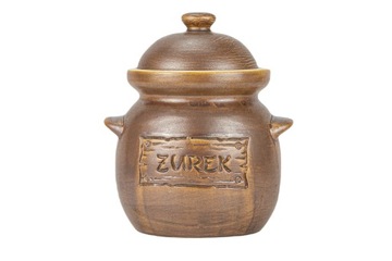 ceramiczny pojemnik kamionka 1l ŻUREK Kołda ŻUR