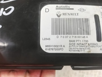 AIRBAG ULOŽENÍ SEDADLA PRAVÁ MEGANE III CC CABRIO