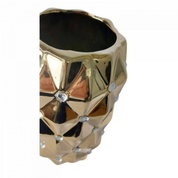 Золотая керамическая ваза с кристаллами TG53032-4 гламур 17 см