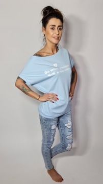 By o la la t-shirt DO WHAT YOU LOVE baby blue S