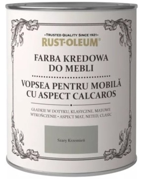 Rust-oleum Farba kredowa do mebli Szary Krzemień mat 750ml
