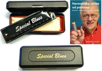 HARMONIJKA USTNA DIATONICZNA CZARNA Special Blues C + KURS GRY