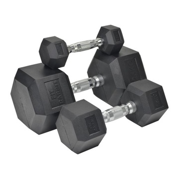 Гантель Fit-Rabbit прорезиненная Hex 5 кг