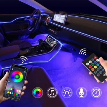Светодиодная лента для автомобиля PRO RGB LEDs Освещение салона автомобиля ДИСТАНЦИОННОЕ ПРИЛОЖЕНИЕ