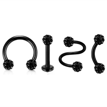 Juego de pendientes de tuerca para cartílago, Piercing helicoidal, Labret,