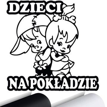 Naklejka na samochód DZIECI NA POKŁADZIE 14x14