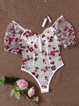 SHEIN BODY KORONKA KWIATY ELASTYCZNE 38 M