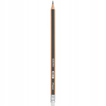 Ołówek drewniany z gumką BLACKPEPS HB MAPED 851721