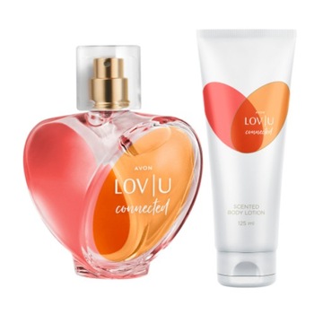 AVON ZESTAW 2 KOSMETYKÓW LOV U CONNECTED WODA + BALSAM