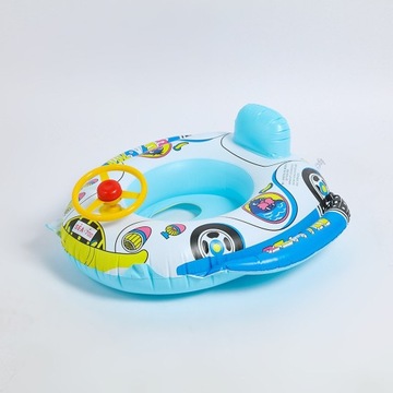 KOŁO DMUCHANE AUTKO AUTO Z SIEDZISKIEM KIEROWNICĄ I KLAKSONEM SAMOCHÓD