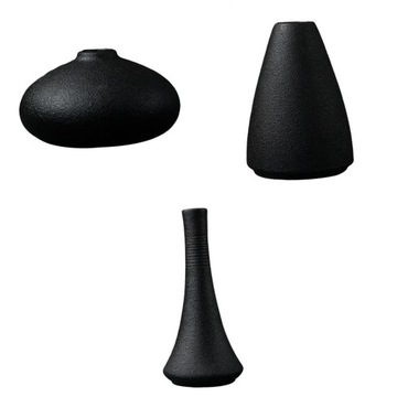 czarny wazon ceramiczny nowoczesny wazon cera