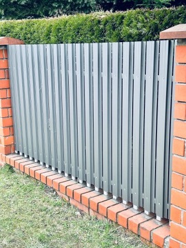 Пролет забора из ламелей 12 шт, панель, 200х160, Коричневый