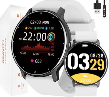 Zegarek SMARTWATCH SMS KROKI PULS POLSKIE MENU MONITOR SNU POGODA SPORTOWY