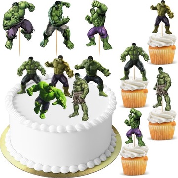 TOPPER HULK AVENGERS NA TORT BABECZKI POSTACI 8 sztuk