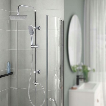 VALVEX DECOR Bateria prysznicowa + umywalkowa CLICK ON + DESZCZOWNICA chrom