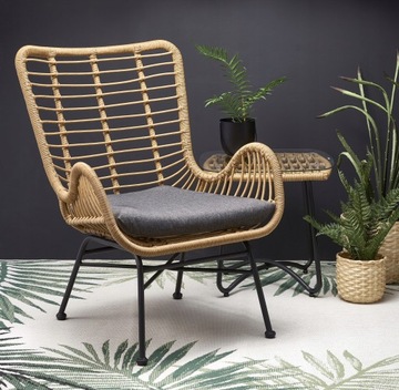 IKARO кресло черный/натуральный/серый