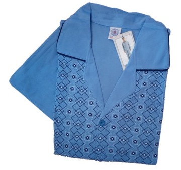 Piżama męska 100%BAWEŁNA długi rękaw ROZPINANA ZAPINANA 8XL
