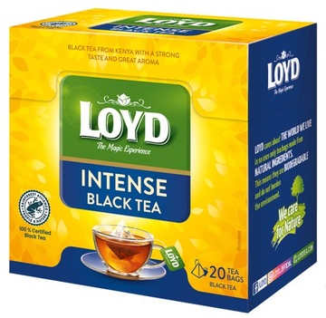 Klasyczna Intensywna Czarna Herbata Ekspresowa 100% Black Tea 20T LOYD
