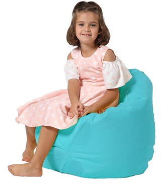 Worek sako pufa PREMIUM KIDS TURKUSOWA