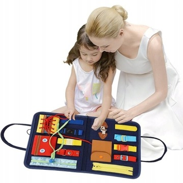 ДОСККА ДЛЯ УПРАВЛЕНИЯ СЕНСОРНОЙ СУМКОЙ МОНТЕССОРИ